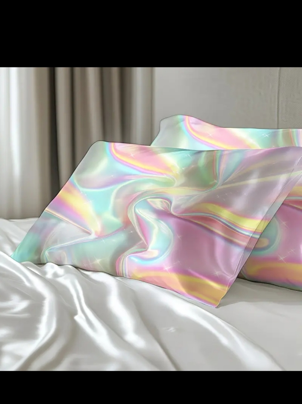 🆕️100% MULBERRY SILK PILLOWCASES - PASTEL TIE DYE -SET OF 2